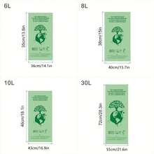 6L /8L/10L/30LCompostable Food Waste Bags , 50 / 25Count, Extra Thick Compost Bags For Countertop Bin, Small Compost Bag, Food Waste Bags
