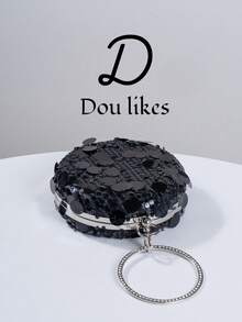 Women's Shiny Sequin Handbag, Sequin Bag, Party Bag, Women's Party Dress, Evening Bag, Party Accessories, Wedding Supplies, Women's Elegant Handbag