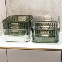 1 件透明化妆品收纳盒，简约桌面收纳盒，适用于化妆品、护肤品、口红 - 彩色 - 查看 8