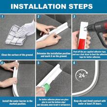 1pc Bathroom Sink Water Bar Can Be Bent Water Blocking Device Toilet Dry And Wet Separation Waterproof Strip Water Barrier Strip