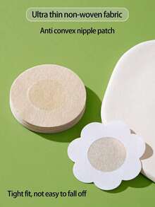 50/100 件布质乳贴 隐藏式女用乳贴 花瓣式隐形胸罩胸贴贴片 - 彩色 - 查看 2