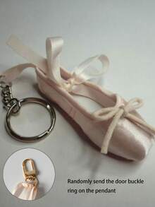 1个手工芭蕾舞鞋钥匙扣，缎面材质，多种颜色可选，时尚配饰，个性化礼物，可作为包包挂饰或旅行配件（随机发货两种连接器） - 彩色 - 查看 15