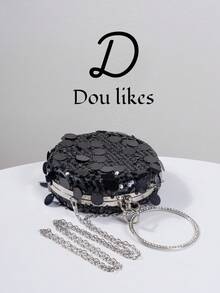 Women's Shiny Sequin Handbag, Sequin Bag, Party Bag, Women's Party Dress, Evening Bag, Party Accessories, Wedding Supplies, Women's Elegant Handbag