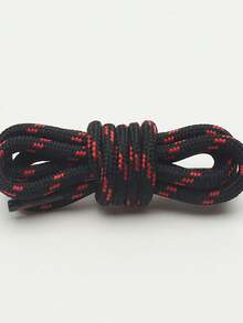 120cm Dual-Color Diagonal Striped Round Shoelaces, Suitable For Outdoor, Travel, Hiking Shoes, Boots, Chunky Sneakers
