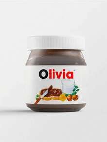 Customized Personalized Hazelnut Spread Label, Fully Customizable Template | DIY Label Printing Version, 1/2/4/8 Pcs Personalized Chocolate Hazelnut Spread Vinyl Stickers, Fun & Unique Hazelnut Gift, Birthday & Anniversary - Multicolor - View 7