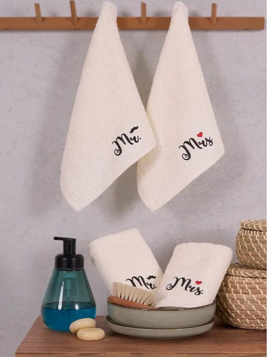 Made In Turkey – 3-Piece Soft Hand & Kitchen Towel Set | 30x50 Cm | High Absorbency & Modern Design - Black - View 1