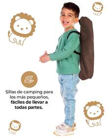 Kids' Folding Chairs - Coffee Brown - View 2
