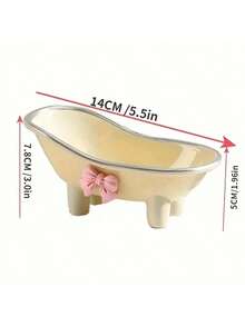 1 süße Badezimmer Seifenschale mit Schleifen Dekoration, Badezimmer Accessoires, Badezimmer Ablage für Seifenstück, Retro Stil mit Ablauf, platzsparende organisierte Badezimmer Ablage Design, elegante und neuartige Seifenhalterung für Zuhause und Hotel, funktional und charmante Badezimmer Deko, perfekt als Geschenk zu Lehrertag, Abschluss, Geburtstag, Halloween, Weihnachten