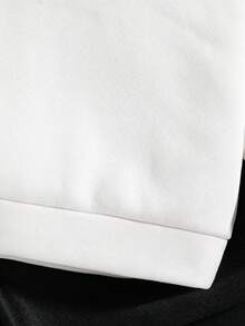 Toddler Letter Print Warm Crew Neck Sweatshirt And Pants Set - White - View 5