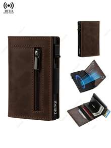 Luxury RFID Blocking Card Holder Men Wallets Money Bag Metal Credit Cardholder Aluminium Slim Thin Smart Minimalistic Wallets Formal/Business Formal - Multicolor - View 2