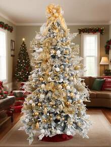 42件套金色圣诞球挂饰，经典圣诞装饰套装，圣诞装饰，圣诞树挂饰，2026年圣诞装饰品，防碎悬挂装饰，适用于圣诞节、生日、情人节、复活节、节日、婚礼派对、家居、办公室墙面装饰 - 完美的圣诞树装饰，营造节日氛围（圣诞球形状随机）冬季房间装饰 圣诞装饰 家居圣诞礼物 圣诞装饰 - 金色 - 查看 9