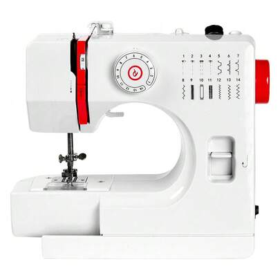 Máquina de coser doméstica compacta 728: minimáquina de coser eléctrica con 14 puntadas y mesa extensible (UE)