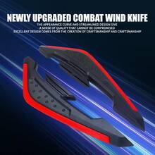 2pcs/Set Motorcycle Side Wing Air Spoiler Wing Universal Car Side Panel Air Knife Air Deflector Fairing Decorative Stickers For Car Scooter Motorcycle Body Exterior Decoration Accessories