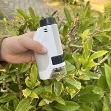 Przenośny, ręczny mikroskop z oświetleniem LED, powiększenie 50X-300X, idealny do odkrywania przyrody w pomieszczeniach i na zewnątrz, świetny edukacyjny prezent na święta