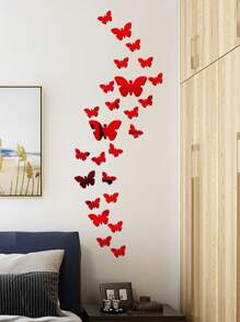 36 Stücke Schmetterling Wandaufkleber für Wanddekoration - Schlafzimmer, Wohnzimmer, Badezimmer, Dorm, Tür - 3D Acryl Spiegel Dekoration: Heim/Raum/Ästhetik/Herbst/Weihnachten/Hochzeit/Büro Dekoration
