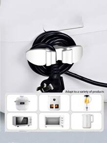 1/5/6/10pcs Household Punch-Free Kitchen Appliances Power Cord Storage Winder, Wall Shelf