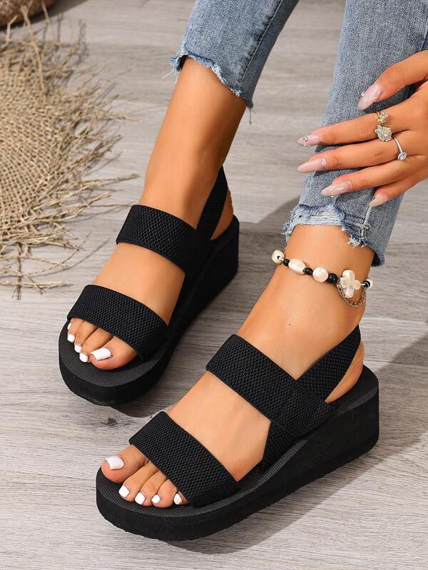 Thick Sole Slippers, Fashion Outdoor Ladies Sandals, Vacation Style Black Slippers, Beach Hawaii Style Student Women Shoes, New Arrivals For Autumn/Summer