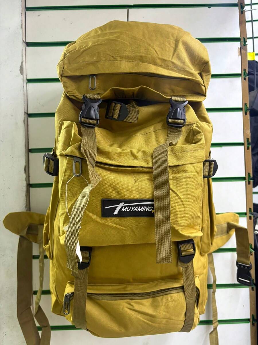 Waterproof Military Camping Trail Cargo Backpack 80 Liters - Tan - View 1