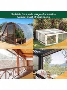 1 pezzo, Telone trasparente impermeabile in PVC per copertura di piante, serre e altre applicazioni in giardino. Telone resistente all'acqua, alla polvere, alla pioggia e ai raggi UV.
