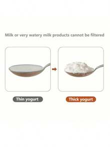 1pc Reusable Yogurt Strainer, Super Fine Mesh With Lid - Ideal For Straining Thick Yogurt, Cheese, Soy Milk, Perfect For Home Kitchen Or Restaurant, Easy To Clean, Essential Kitchen Accessory, Gift For Home Chefs, Space-Saving, Great Christmas Kitchen Gift - White - View 3