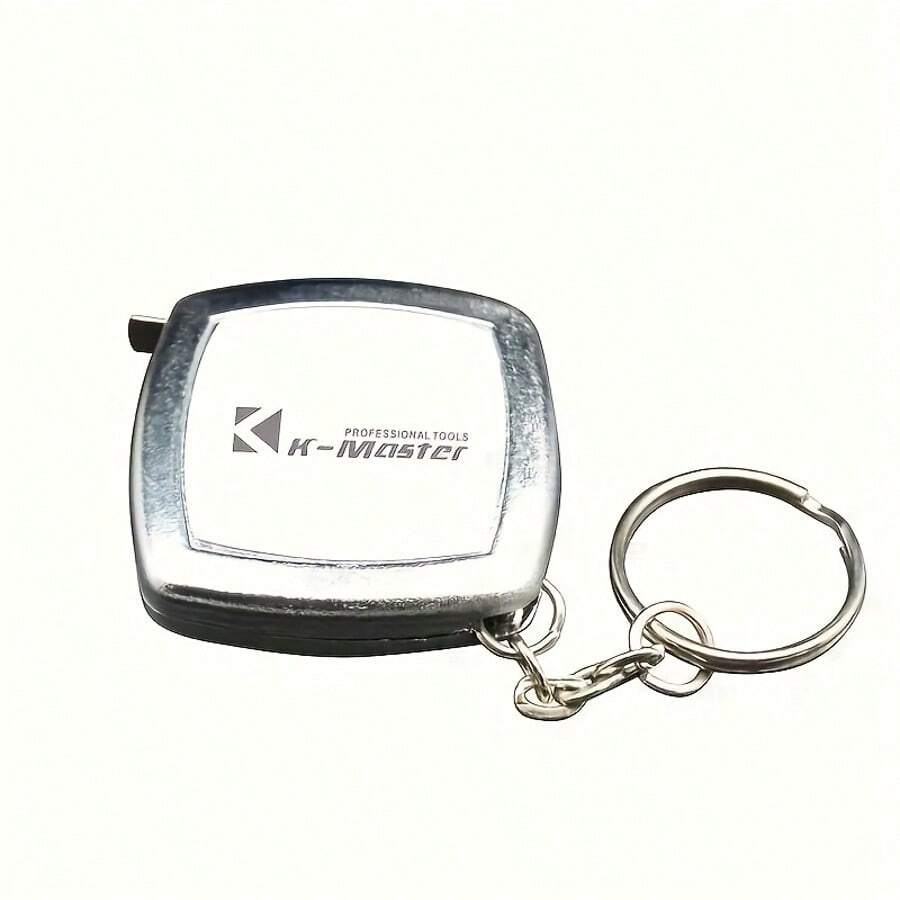 A 78.74-Inch Aluminum Alloy Mini Tape Measure Keychain, A Portable And Compact Pocket Tool With An Accuracy Of 0.01 - 銀色 - 查看 1