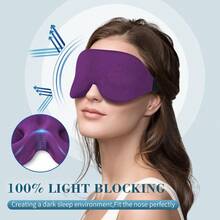 ZGGCD Sleep Mask For Side Sleeper Light Blocking Sleeping Eye Mask For Women And Men 3D Contoured Cup Night Blindfold Luxury Eye Cover Eyeshade With Adjustable Strap For Travel And Nap Black - Màu tím - Xem 2