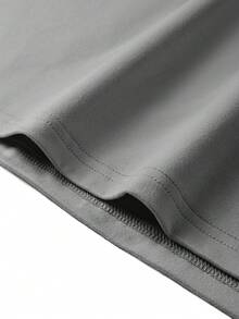 男士字母印花圆领短袖T恤，夏季 - 灰色 - 查看 5