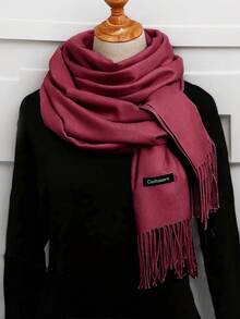 1pc 190*70cm Outdoor Classic Solid Color Windproof Sand Proof Lightweight Shawl Scarf, Suitable For Men And Women For Dress - Khaki - View 18