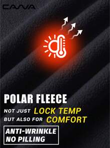 Cavva 男士抓绒外套 轻便防风 柔软保暖 冬季户外拉链外套 徒步 露营 钓鱼 滑雪