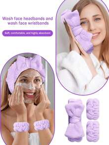 3/2 pezzi Fascia per capelli morbida e colorata, fascia per spa riutilizzabile e fascia per polso, fascia con fiocco, set di fascia per capelli e fascia per polso, fascia per trucco e fascia per lavare il viso, fascia assorbente e fascia per polso, fascia morbida, fascia per yoga, fascia per trucco facciale elastica regolabile, fascia sportiva per yoga, per donne per lavare e impermeabilizzare, regalo per le vacanze, accessori per capelli, strumenti per capelli, accessori per capelli ricci, accessori per capelli, autunno, accessori per capelli, strumenti per capelli, accessori per capelli, accessori, accessori di bellezza, regali, viaggi, regali per donne, accessori per capelli, regalini di Natale