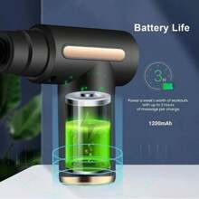 RAF Portable Rechargeable Fascia Massage Gun With 4 Replaceable Massage Heads, Deep Tissue Relaxation, USB Charging, Lithium Battery, 1800mAh Capacity, Sports And Outdoor Electronics Accessories