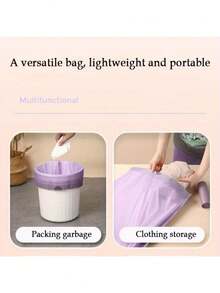 100pcs/Pack Scented Drawstring Trash Bags, Portable, Suitable For Home, Party, Events, Purple Color - 100pcs - View 6