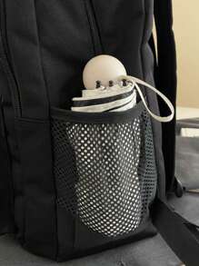 返校新款经典轻便耐用多功能时尚舒适大容量双肩包，适合各种场合，秋冬季 - 黑色 - 查看 3