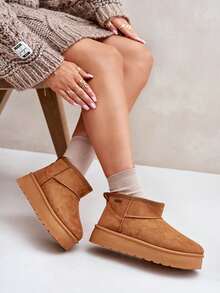 Modne, uniwersalne, codzienne, grube, śniegowce damskie, zimowe