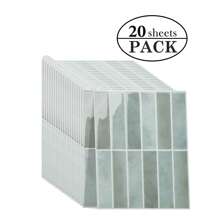 1/4/10/20片装自粘陶瓷砖，防水砖纹3D墙板 - DIY可移除自粘防溅陶瓷砖，适用于厨房、浴室和派对装饰