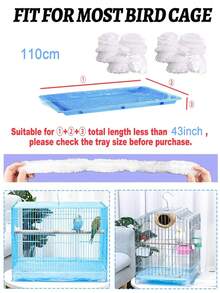 40pcs Bird Cage Liners - Disposable PE Film Droppings Bags, Suitable For Parrots, Pigeons, Rabbits - Easy Clean Tray Liners, Thickened Anti-Leakage Pet Cage Padding And Breeding Cage Liners, Sanitary Garbage Covers