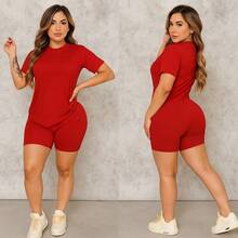 Women Two-Piece Outfits - 紅色 - 查看 2