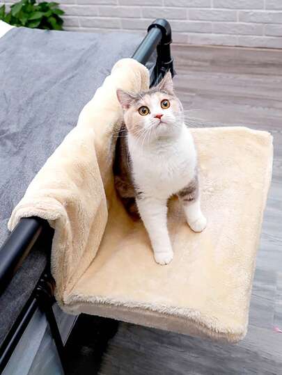 1pc Hanging Cat Hammock Bed, Soft & Washable Cat Nest Suitable For Cats Up To 26.5lbs, Applicable For Staircase, Window And Multi-Scenes