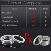 Anillos de centrado de llantas de aleación de aluminio (paquete de 4) para VW Audi (57,1-67,1 mm) - Unitalla - Ver 5