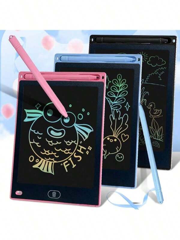 1pc/2pcs Colorful Drawing Board, Unleash Creativity, Learn Magic Chalkboard Art Drawing Board, Colorful Graffiti Erasable Drawing Board, Dustless And Ink-Free Reusable Educational Learning & Writing Board