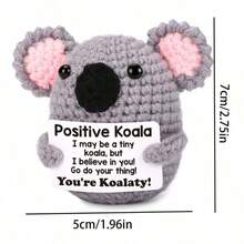 1pc Koala Hand-Woven Plush Doll Ornaments With Encouraging Words Can Be Given As Small Gifts To Friends And Family. Lovely Doll Gift Design And Encouraging Words Are Very Warm And Sweet! These Lovely Dolls Will Always Be Your Friends, And They Will Make You Feel Relaxed And Happy!