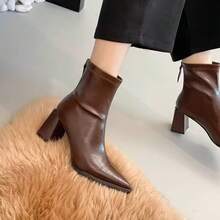 Women Ankle Boots & Booties - Brown Single Lining - View 4