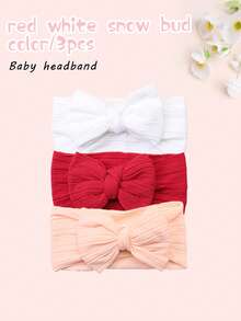 （3/6件装）柔软舒适的青少年发带，蝴蝶结婴儿头巾，室内外婴儿囟门保护，发饰 - 彩色 - 查看 10
