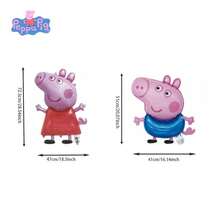 Hasbro 2pcs  Officially Licensed  George Pig Balloon Set Cute Cartoon Style Bracelet Decoration Carnival Party Photo Props Party Supplies Christmas Birthday Gifts - YY-xZPQ-067+502 - View 2