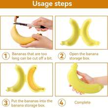 1 pieza Contenedor para plátanos, caja protectora portátil para plátanos en 3 colores lindos, caja contenedora para proteger frutas como plátanos para la vuelta al colegio, picnic, camping y almacenamiento de alimentos - Multicolor - Ver 5