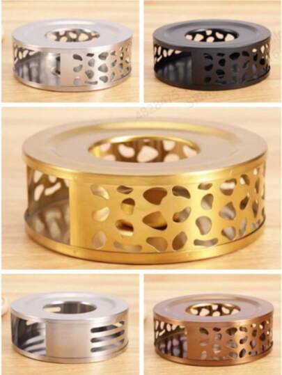 Stainless Steel Tea Pot, Tea Warmer, Desktop Warmer, Heating Pot, Candle Tea Pot, Outdoor Tea Maker, Thick And Durable Material, Even Heat Conduction, Compact Design, Easy To Carry, Suitable For Boiling Tea, Warming Tea, Heating Coffee, Warming Food And Milk, Minimalist And Elegant, Smooth Surface, Ventilation Holes, Versatile Use