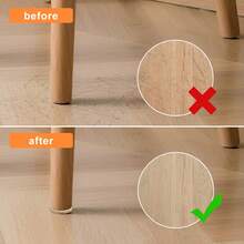 70/142/205/357 件毛毡家具垫，硬木地板家具垫，椅子腿毛毡家具垫，米色家具地板保护垫，适用于桌子、椅子、沙发腿，防滑耐磨，棕色静音保护套，保护硬木地板 - 米色 - 查看 5