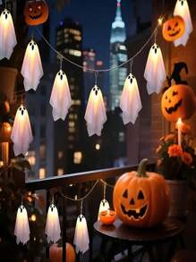 万圣节鬼灯。万圣节灯 - 恐怖装饰 - 鬼屋装饰 - 荧光万圣节物品 - 适用于鬼屋、门廊、庭院、派对装饰，带遥控器 8 种灯光模式 - 电池盒供电（不含电池）万圣节装饰灯家居装饰派对装饰万圣节装饰房间装饰万圣节花园装饰礼物仙女