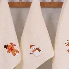 Made In Turkey – 3-Piece Soft Hand & Kitchen Towel Set | 30x50 Cm | High Absorbency & Modern Design - Beige - View 2