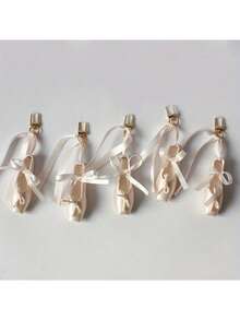 1个手工芭蕾舞鞋钥匙扣，缎面材质，多种颜色可选，时尚配饰，个性化礼物，可作为包包挂饰或旅行配件（随机发货两种连接器） - 彩色 - 查看 3